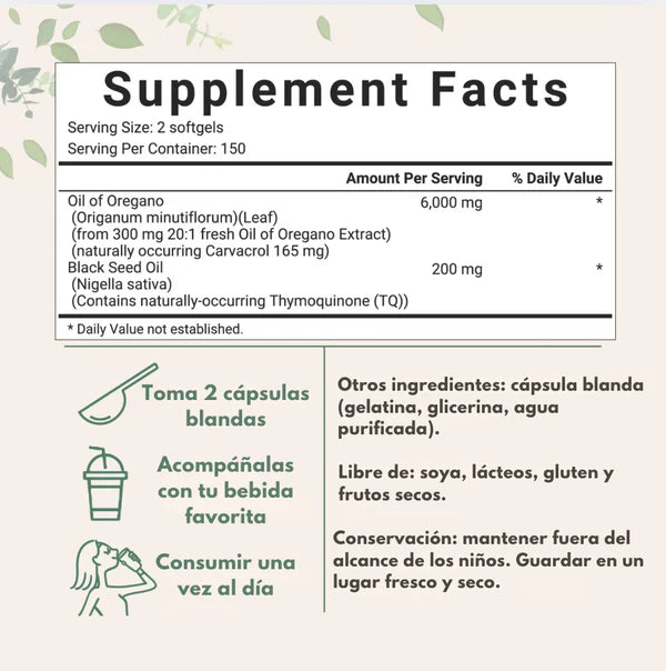 Cápsulas Aceite de Orégano