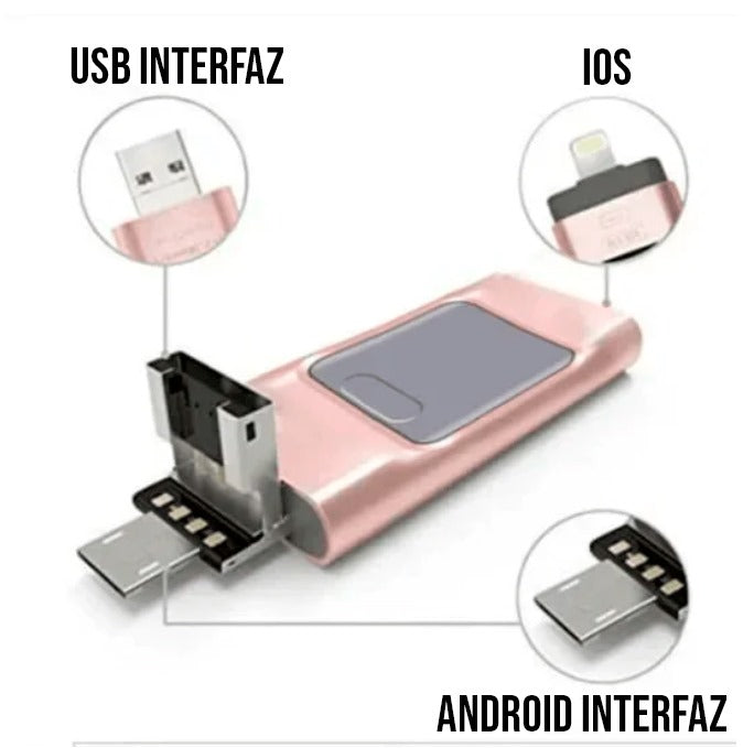 2 x 1 Flash USB de alta velocidad 4 en 1 Moisse™