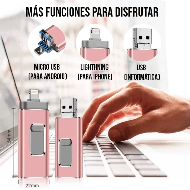 2 x 1 Flash USB de alta velocidad 4 en 1 Moisse™